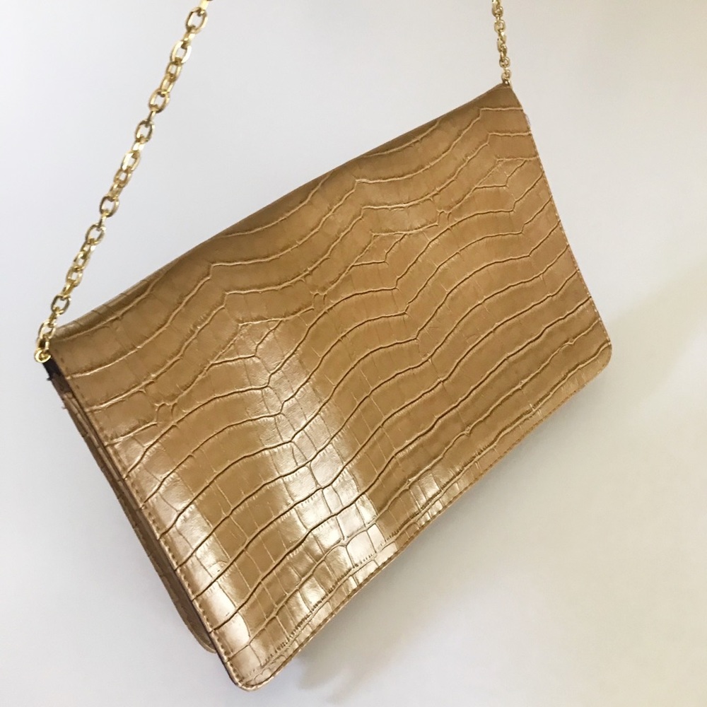 Faux Alligator Clutch Purse